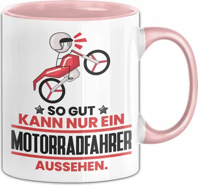 Produktbild von Motorradfahrer Geschenk Tasse So Gut Kann Nur Ein Motorradfahrer Aussehen Geschenkidee Kaffee-Becher (Rosa)