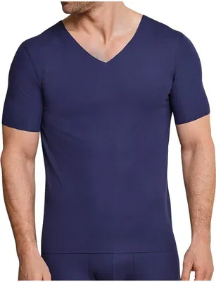 Produktbild von Schiesser Herren T-shirt V-Ausschnitt 8 blau ST