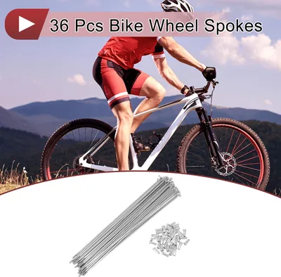 Produktbild von 36 Set 12G Fahrradspeichen 233mm Fahrradspeichen 45 Stahl Verzinkt Silberton