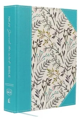 Produktbild von NKJV, Journal the Word Bible, Large Print, Blue Floral Cloth, Red Letter Edition