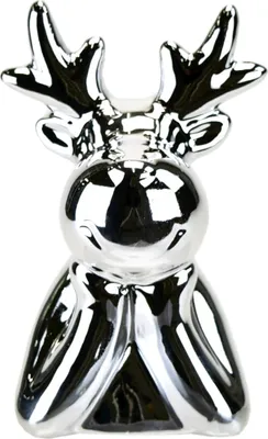 Immagine prodotto di Renna in Vetroceramica argento 11 cm
