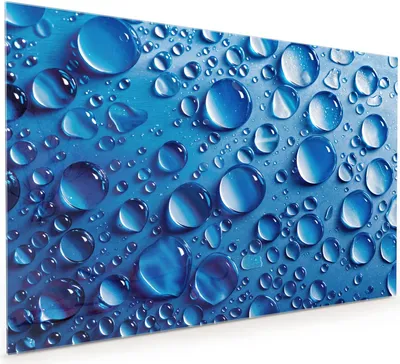 Produktbild von Küchenrückwand Spritzschutz Glas mit Motiv Wassertropfen 40 x 40 cm