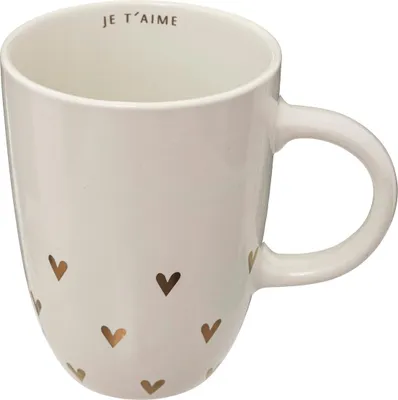 Immagine prodotto di Tazza in Vetroceramica bianca con cuore FLORAL, 440 ml