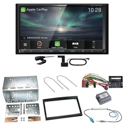 Produktbild von Kenwood DNX-7190DABS Android Auto DAB Einbauset für Citroen C2 C3 Berlingo Jumpy