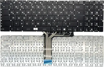 Immagine prodotto di Tastiera - Colore: nero - con illuminazione - senza cornice Tastiera con layout tedesco compatibile con MSI MS-16J1
