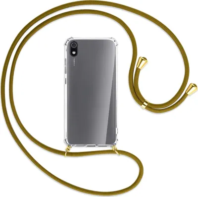 Produktbild von Handykette Backcover-Schutzhülle mit Band (Metall goldfarben) für Xiaomi Redmi 7A - khaki