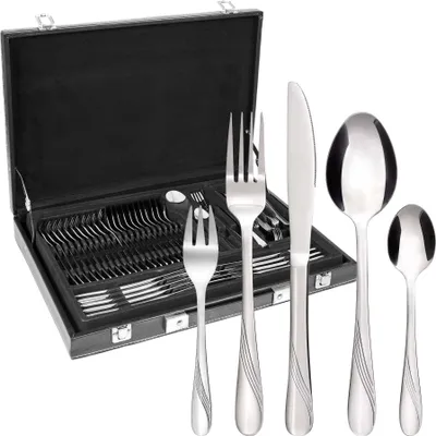 Produktbild von GRÄWE Besteckkoffer 60-teilig STRALSUND Edelstahl 18/10