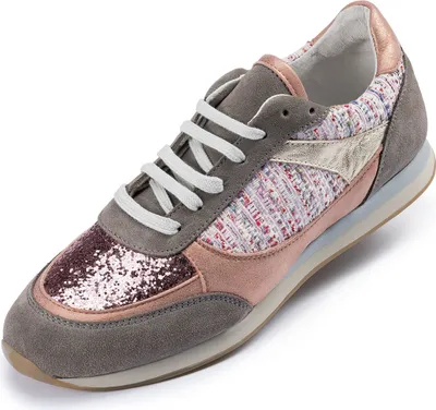 Produktbild von Damen Leder Casual Sneaker Halbschuhe Freizeit Sport Schuhe Schnürschuhe rose, Schuhgröße:EUR 38