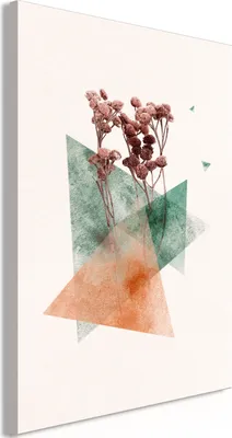 Produktbild von Vlies Leinwandbild - Modernist Flower (1 Part) Vertical 40x60 cm Blätter b-A-0713-b-a