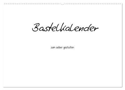 Produktbild von Bastelkalender - Weiss (Wandkalender 2027 DIN A2 quer), CALVENDO Monatskalender