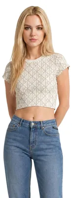 Produktbild von Calvin Klein Jeans 519723 Damen T-Shirt Weiß : Größe - S Größe: S