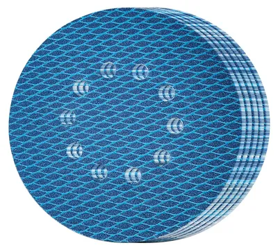 Imagen del producto de Papel de lija de 225 mm, 25 unidades, con granos P40/80/120/180/320, con 10 agujeros, para lijadoras