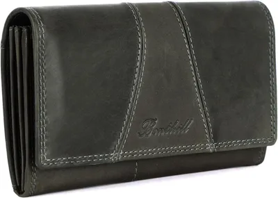 Produktbild von Damen Portemonnaie aus Echtleder, groß & lang, Vintage Design, RFID Schutz, weiche Leder Geldbörse mit vielen Fächern, inkl. Geschenkbox