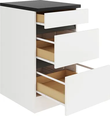 Produktbild von Optifit Auszugunterschrank Luca932 BxTxH 50 x 60 x 88 cm weiß matt zerlegt KLLU U536-0+