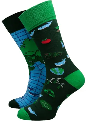 Produktbild von Many Mornings Uni-Socken Save the Planet grün 43-46
