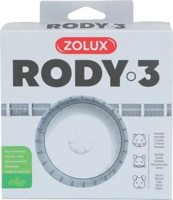 Obrázok produktu pre Behacie koleso pre malé zvieratá, priemer 14 cm, tiché, odolný plast, kompatibilné s Rody3 RodyLounge, biele