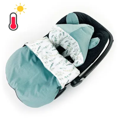 Produktbild von Fußsack für Babyschale Leicht Ganzjährig Frühling Sommer Babyfußsack, Übergang Einschlagdecke Babyschale Baby Kinderwagen universal 3-Punkt Gurt