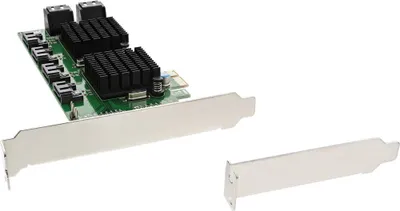 Image de InLine® 76617G carte d'interface, 8x SATA 6Gb/s, avec 8x SATA, PCIe 2.0 (PCI-Express)
