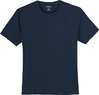 Produktbild von s.Oliver Übergrößen Basic T-Shirt Rundhals navy