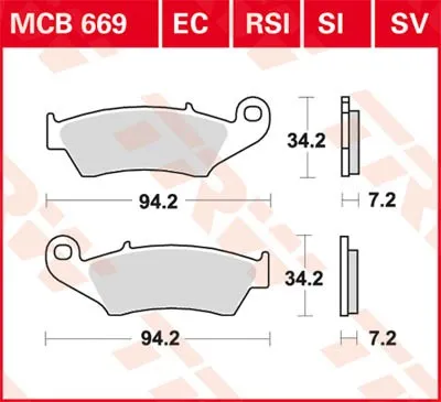 Produktbild von Scheibenbremsbeläge MCB669EC passt für Yamaha