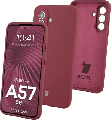 Produktbild von Silikon Handyhülle für Galaxy A57 5G, Bizon Soft Case, Pflaumenfarbe