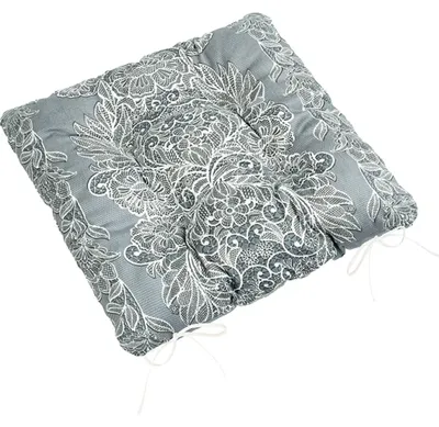 Zdjęcie produktu dla Poduszka Gita pikowana - 40x40 cm - szara, biała