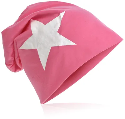 Produktbild von Beanie Muetze Weiss Stern Rosa