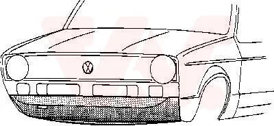 Produktbild von VAN WEZEL 5810168 Schlossträger Frontmaske für VW GOLF I Cabriolet (155) Vorne Frontverkleidung