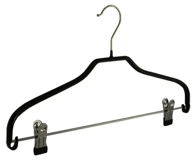 Imagen del producto de Juego de 10 perchas para ropa – Perchas metálicas con revestimiento antideslizante – 40 cm – Color