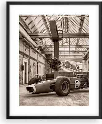 Produktbild von Gerahmtes Poster - Schwarzer Rahmen - Formel 1 Rennen Retro - 40x50 cm - Wand Bild - Wanddeko - Wandbilder - Kunstposter - Wandposter - Bilderrahmen - Bilder - Kunstdruck - P2BPA40x50-4918