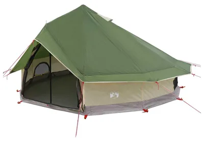 Produktbild von vidaXL Tipi Zelt 18 Personen Grün Polyester und Stahl
