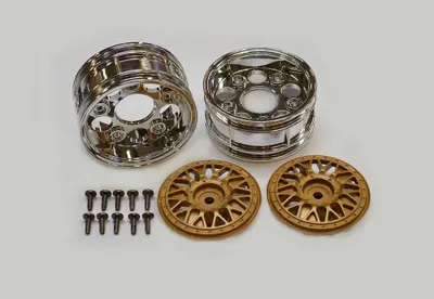 Produktbild von 1:10 RC Felgen Chromgold 2-teilig 26mm für F103GT/TT-02/TT-01E