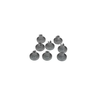 Produktbild von SQOON universelle Korbrollen für Geschirrspüler,Spülmaschinen Rollen 8X geeignet für IKEA, AEG, Electrolux, Zanussi, Etna, hitzebeständige Unterkorb Rollen, 40 mm