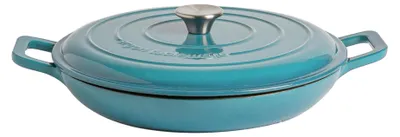 Produktbild von Flache Gusseisen-Auflaufform – 2,3 l – Blaugrün-Ombre