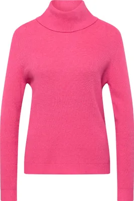 Produktbild von Rabe Damen Rollkragenpullover Feinstrick Rippenoptik figurbetont Malve Größe 42