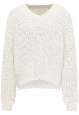 Produktbild von minya damen strickpullover - wollweiss minya damen strickpullover - wollweiss, XS/S