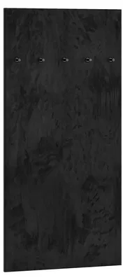 Image de Panneau mural Oiven pour vestiaire, 70 x 3 x 145 cm, noir, rembourré