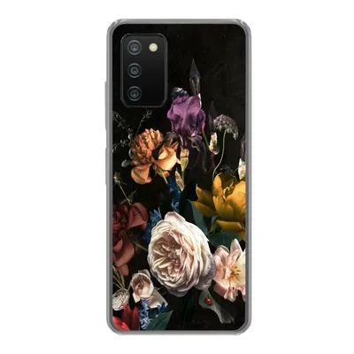 Produktbild von MuchoWow® Handyhülle Schutzhülle Hülle für Samsung Galaxy A03s Blumen - Rosen - Muster Silikon Softcase Handy Hülle - Schutz
