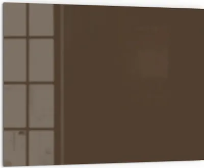 Produktbild von DEQORI Küchenrückwand Glas 80x60 cm 'Braun' Spritzschutz Bad Rückwand Küche