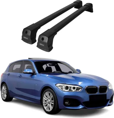Image de Barres de toit transversales pour BMW Série 1 F20 2011-2019 Aluminium Noir