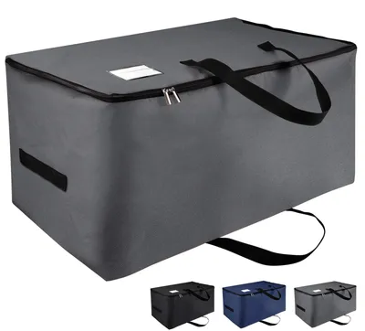Produktbild von Elzusha – Unterbettkommode, extra groß – Aufbewahrungstasche für Bettwäsche – Faltbarer Organizer – 100 Liter Fassungsvermögen – 70 x 42 x 35 cm – Robuste Tragegriffe