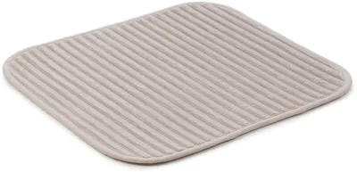 Produktbild von GÖZZE Berlin Cordoptik Badteppich flauschiger saugfähiger rutschsicherer Mikrofaser-Badvorleger Taupe 50 x 45 cm