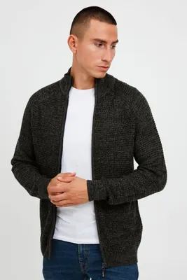 Produktbild von BLEND BHCarmelo Herren Strickjacke Cardigan Grobstrick mit Stehkragen