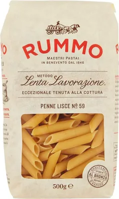 Produktbild von Rummo Pasta Penne Lisce n°59 Teigwaren aus Hartweizengrieß Bronzepaste 500g Packung