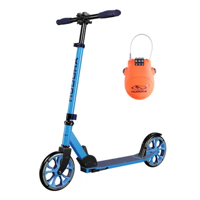 Produktbild von HUDORA Scooter Up 200, cyan inklusive Kabelschloss (Bundle)