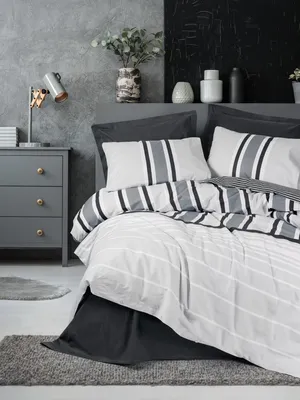 Immagine prodotto di L'Essentiel Linge de Maison, Nobby - Antracite, Antrazit, Ranforce King-Size-Bettbezug-Set (FR), 100% BAUMWOLLE RANFORCE, 240 x 220 cm