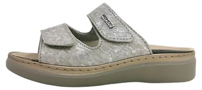 Image de Chaussons d'intérieur Rohde pour femmes, modèle pantoufle, couleur grise, pour un usage quotidien