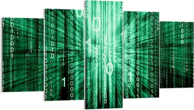 Produktbild von Bild auf Leinwand - Leinwandbild - Abstrakt zusammenfassungszahlen - 160x85cm - Wand Bild - Wanddeko - Leinwanddruck - Bilder - Kunstdruck - Leinwand bilder - Wandkunst - EA160x85-2290