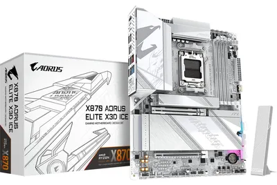 Zdjęcie produktu dla Gigabyte X870E AORUS ELITE X3D ICE (X870,AM5,ATX,DDR5)