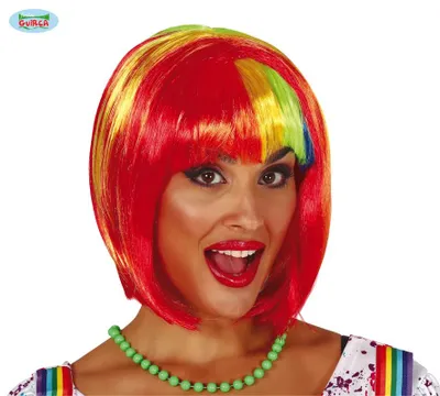 Produktbild von bunte Bob Perücke für Damen